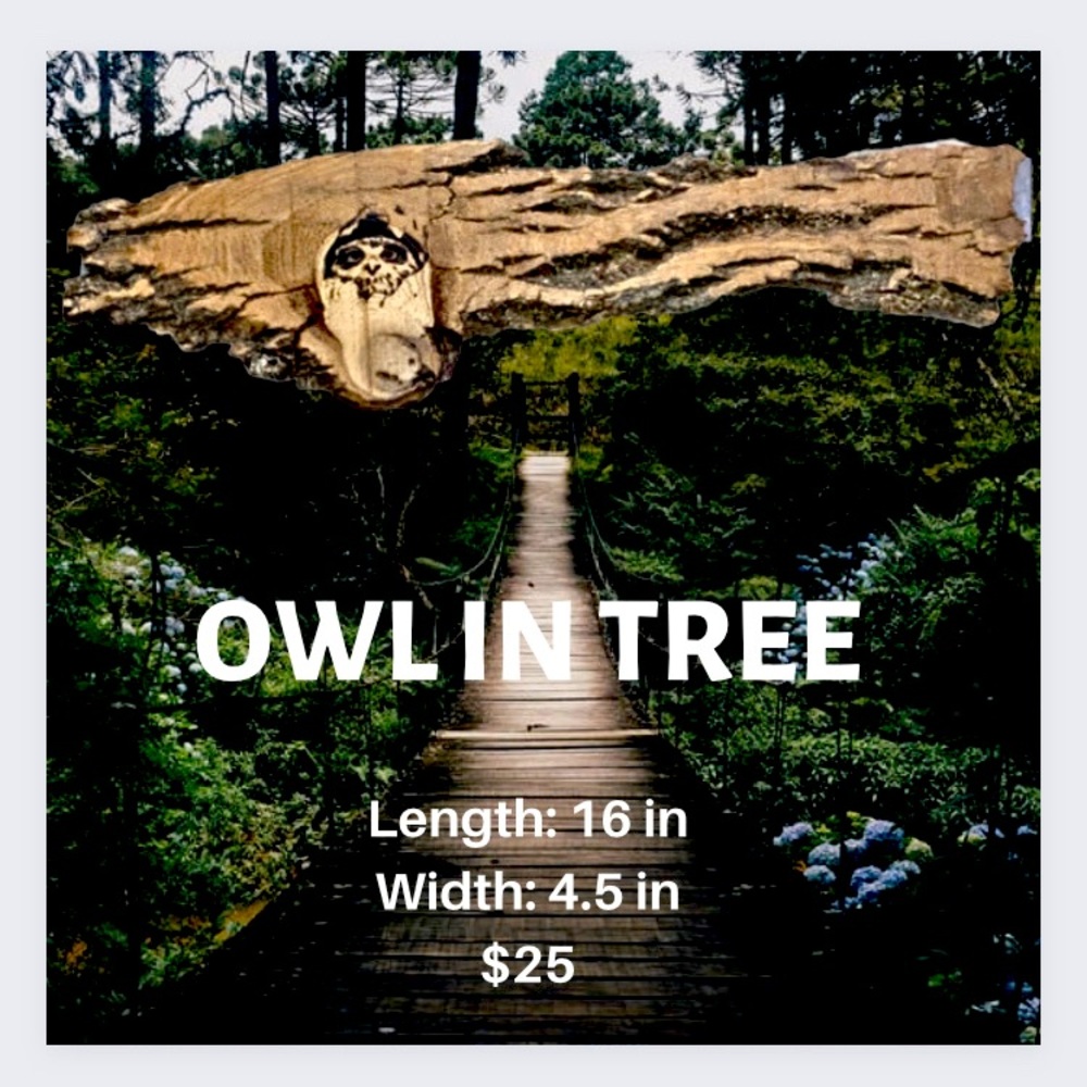 UNIQUE Owl in tree piece